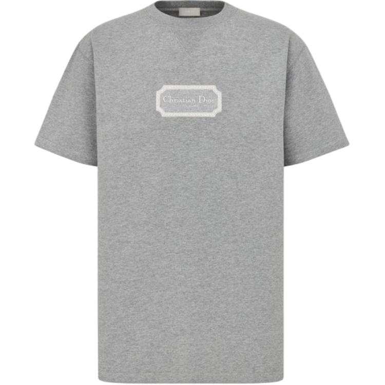 DIOR Quarterly New Products T Shirts Men's Gray Crew Neck Moderate