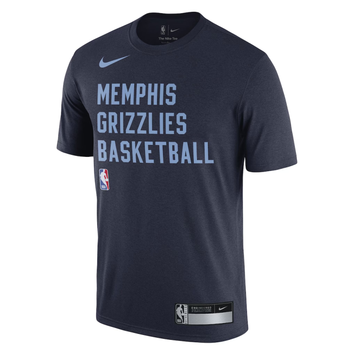 Nike Nike Dri Fit T Shirts Men's Marine Blue Crew Neck Moderate