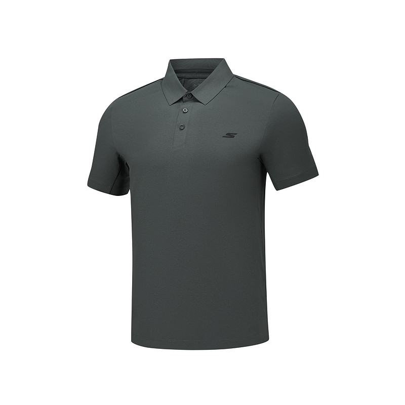 Skechers Polo Shirts Men's Iron Door Gray/006L Lapel Moderate