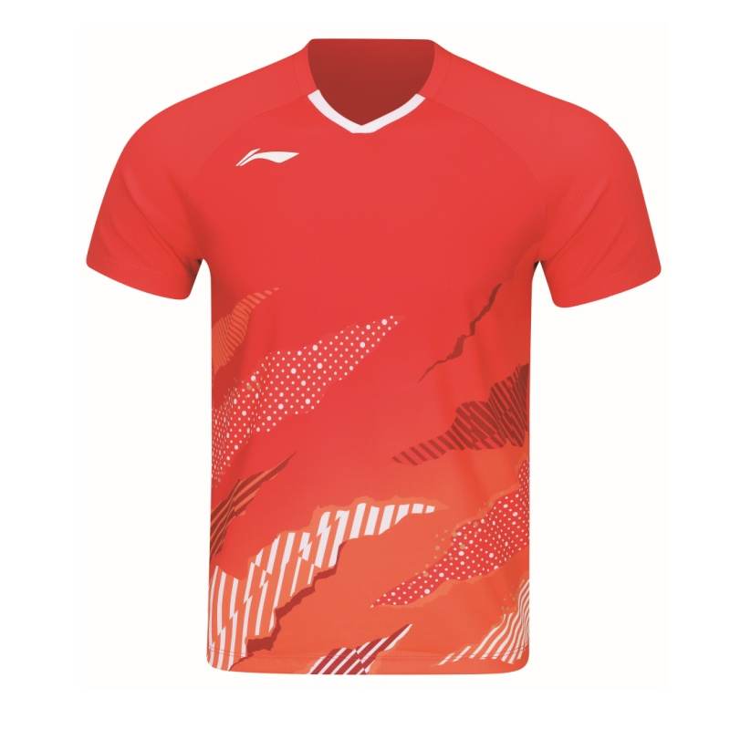 Li-Ning Li Ning Badminton Competition Collection Badminton Jersey Unisex Vermilion