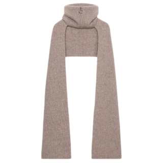 ZARA Soft And Comfortable Polyester Knit Scarves Women's Taupe