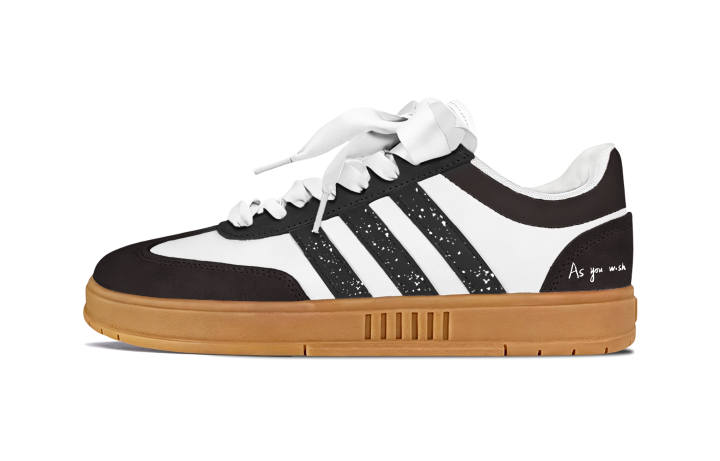 Adidas Adidas Gradas Night Sky Starry Suede Coverage Slip Resistant Low top Skateboard Shoes Unisex Black