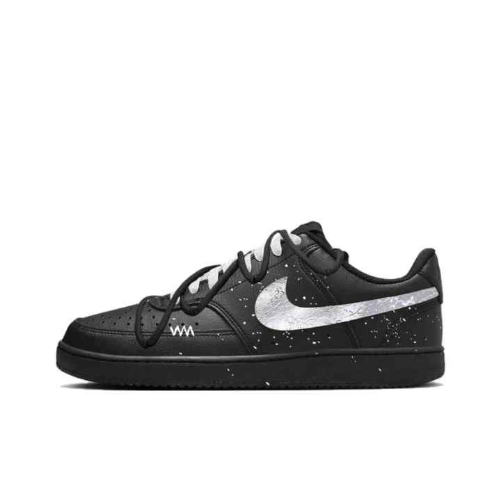 Nike Nike Court Vision Low Black Silver Meteorite Abrasion Resistant Slip Resistant Low top Skateboard Shoes Unisex Black