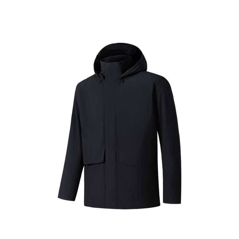 ANTA ANTA Jackets Men's Basic Black 1 Hooded Moderate Other
