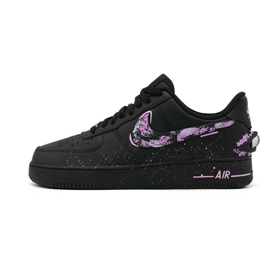 Nike Nike Air Force 1 Skateboard Shoes Unisex Black Purple Yellow