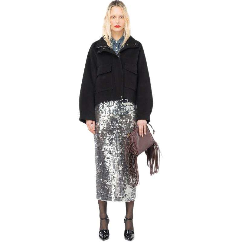 PINKO PINKO High Neck Straight Hem Jacket