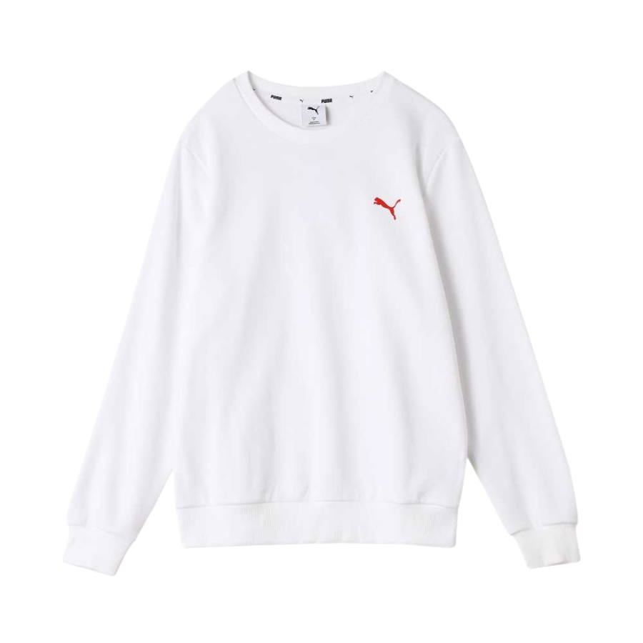 PUMA Sweatshirts Men's Puma White Crew Neck Moderate