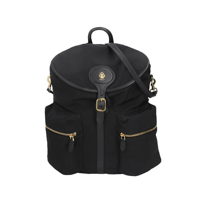 BALLY BALLY Fabric With Leather Backpack Women's Black