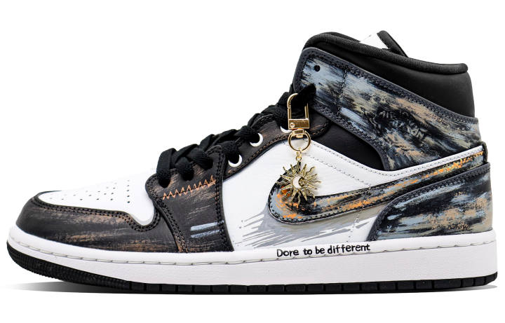 Nike Nike Air Crayon Puppy, Gilded Crown Cushioning Coverage Abrasion Resistant High top Vintage Basketball Shoes Men's