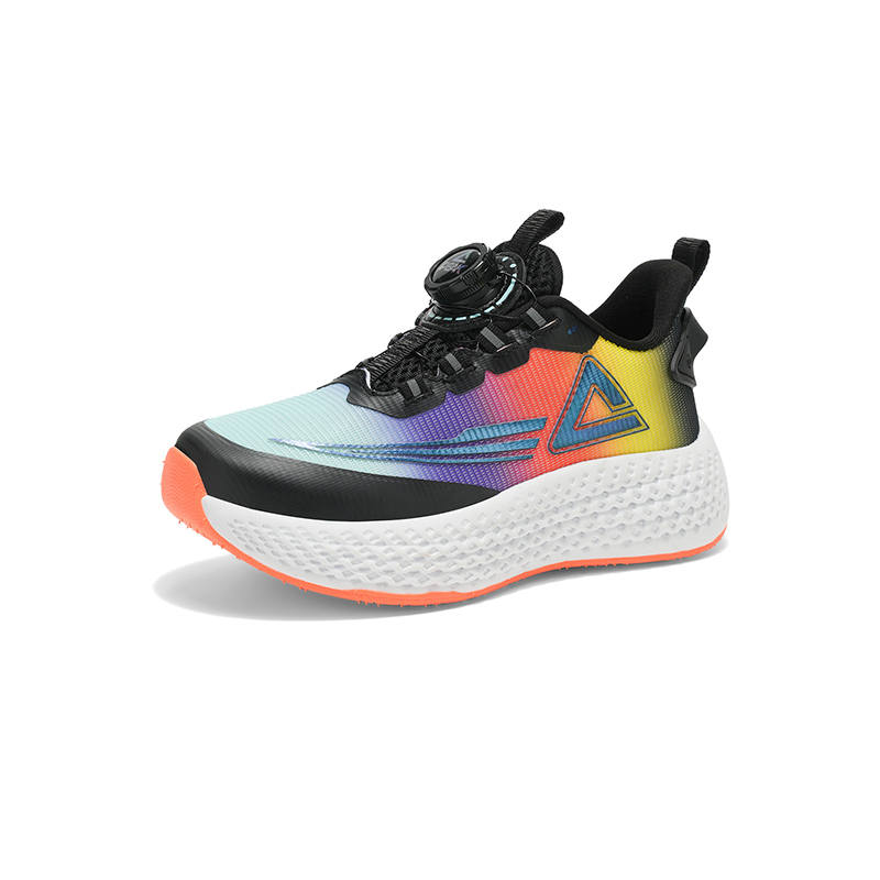 PEAK Synthetic Leather, Textile Cushioning Abrasion Resistant Height Increasing Low top Kids Lifestyle Shoes