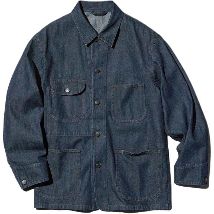 UNIQLO SS26 Denim Jackets Men's Dark Blue Lapel Moderate Other