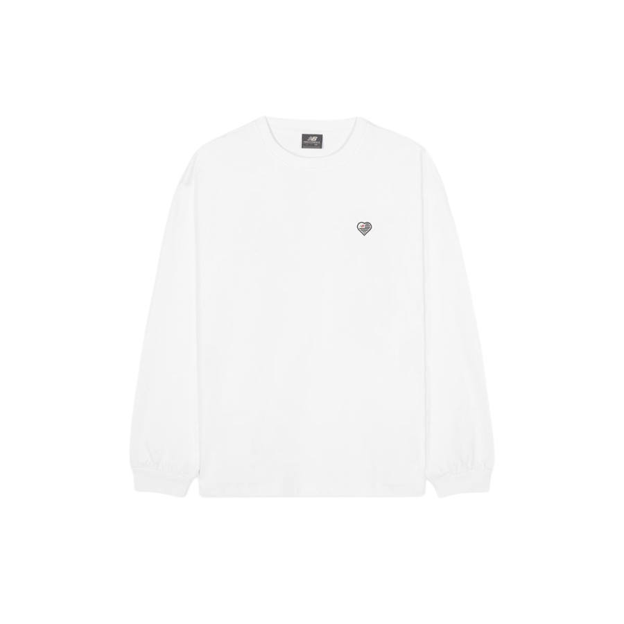 New Balance New Balance T Shirts Unisex White Crew Neck Moderate Straight Fit