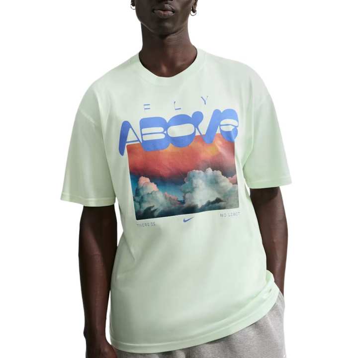 Nike Nike Sportswear T Shirts Men's Light Green Crew Neck Moderate