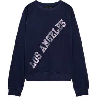 ZARA Sweatshirts Women's Sea Blue Crew Neck Moderate