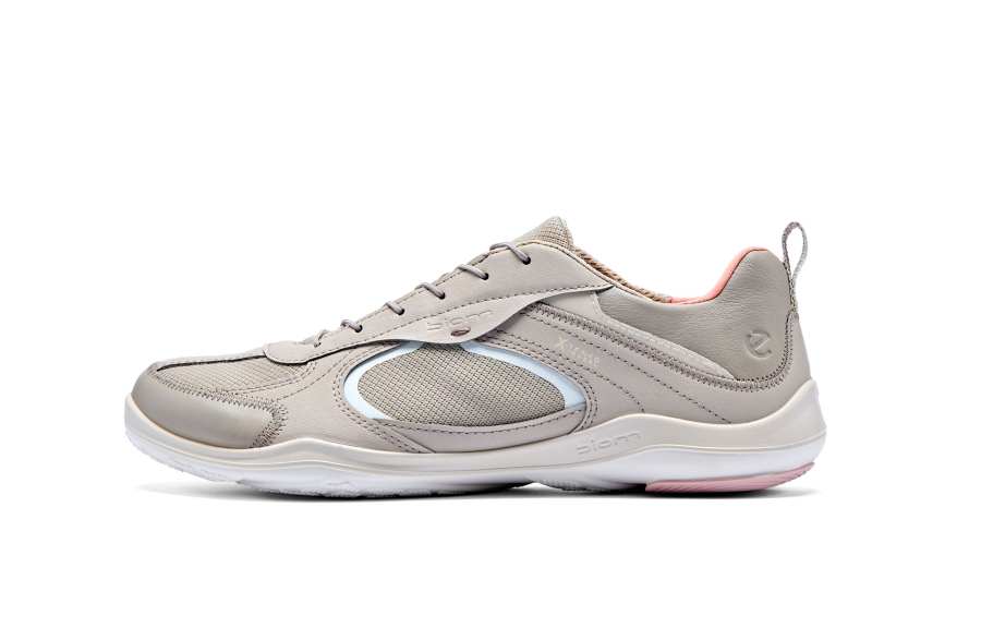 Ecco BIOM LITE TR Cow Leather Breathable Low top Casual Shoes Women's Warm Beige Brown