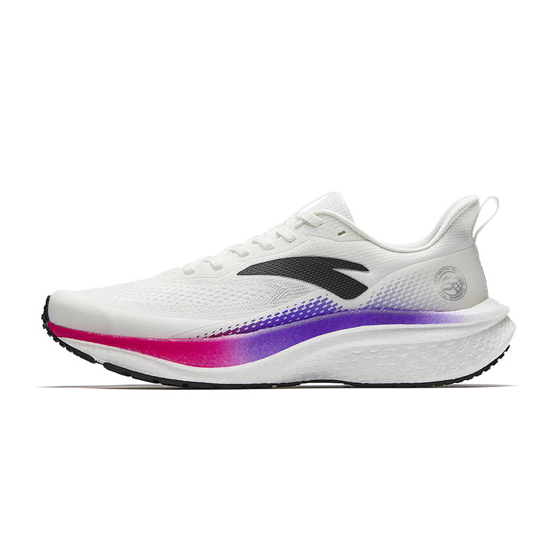 ANTA Anta Textile, Rubber PG7 Running Shoes Men's Papyrus White/Basic Black