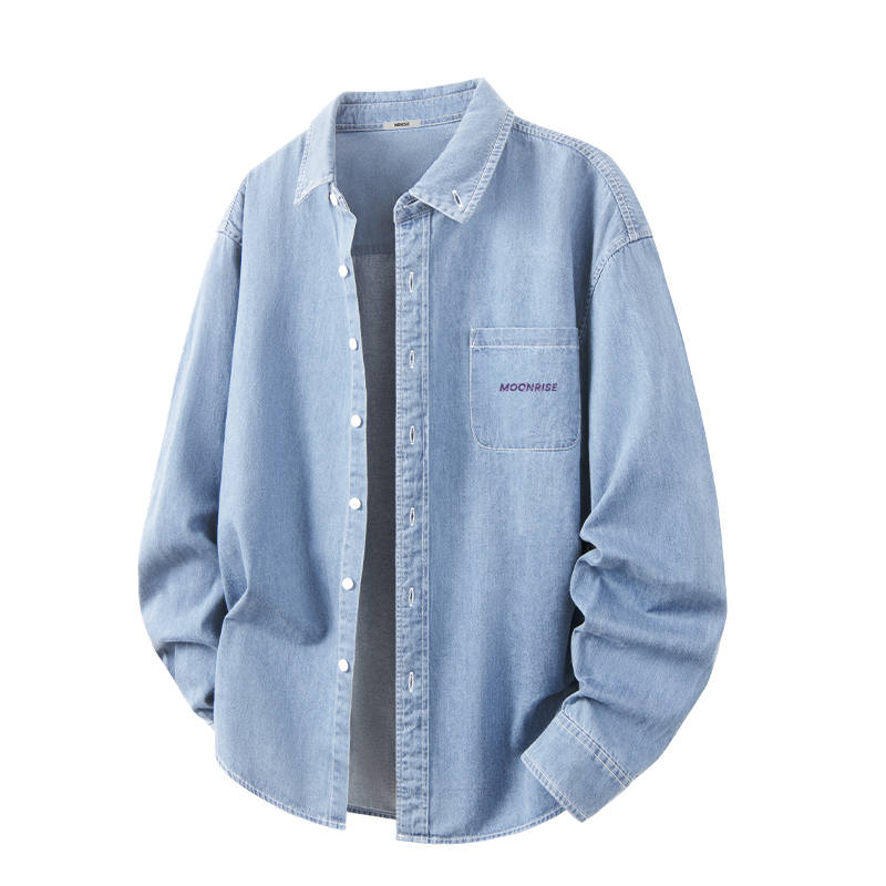 MINISO MINISO Denim Jackets Unisex Stand Collar Moderate Denim