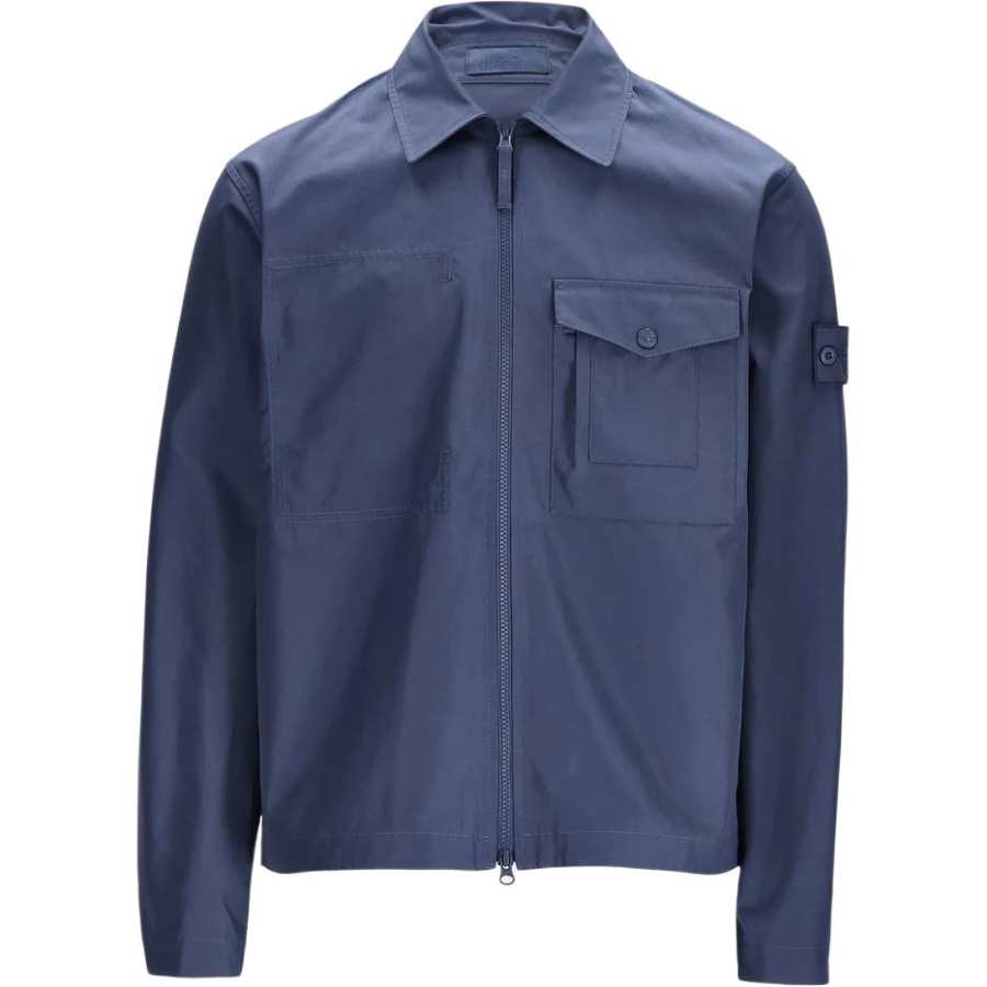 STONE ISLAND Stone Island logo-patch overshirt