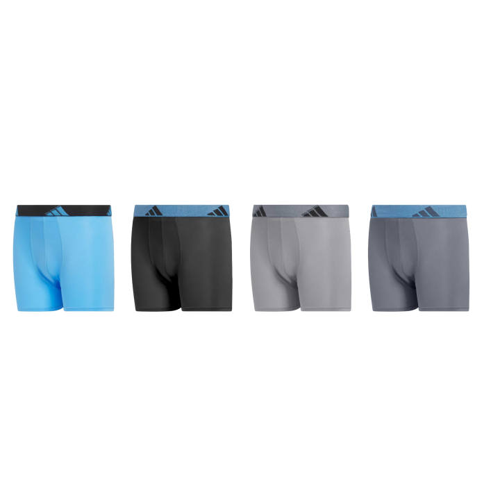 Adidas Adidas Children Workout Blue Microfiber 4 Pack Boxer Brief Kids Underpants Kids'