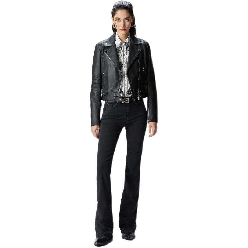PINKO Jeans Women's Black Moderate Flared Pants