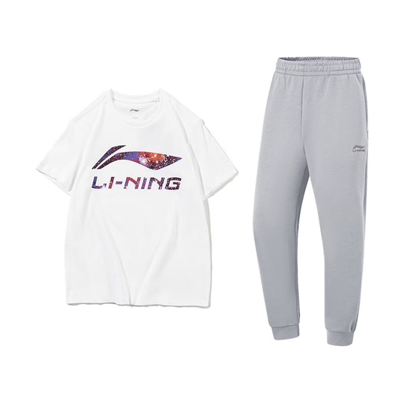 Li-Ning Li Ning Casual Sportswear Unisex White+Geological Gray