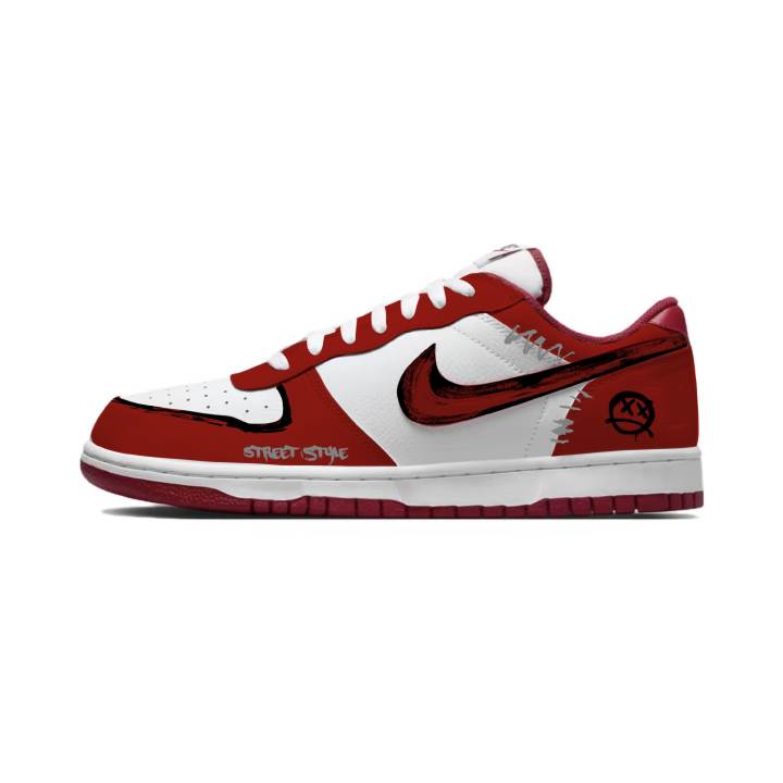 Nike Nike Big Leather Coverage Slip Resistant Coverage Slip Resistant Low top Skateboard Shoes Men's Red