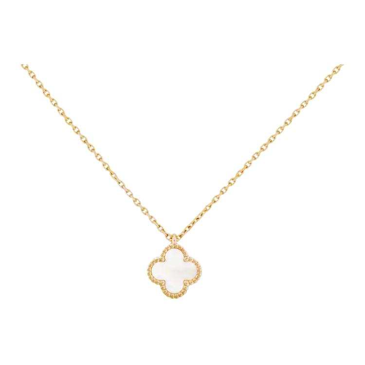 Van Cleef & Arpels Alhambra 18K Gold Necklaces Unisex Gold