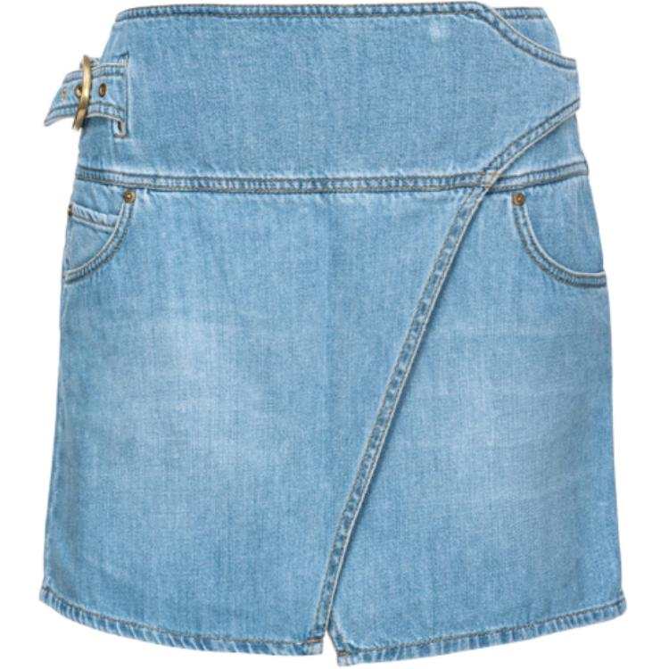 PINKO Denim Short Skirts Women's Light Blue