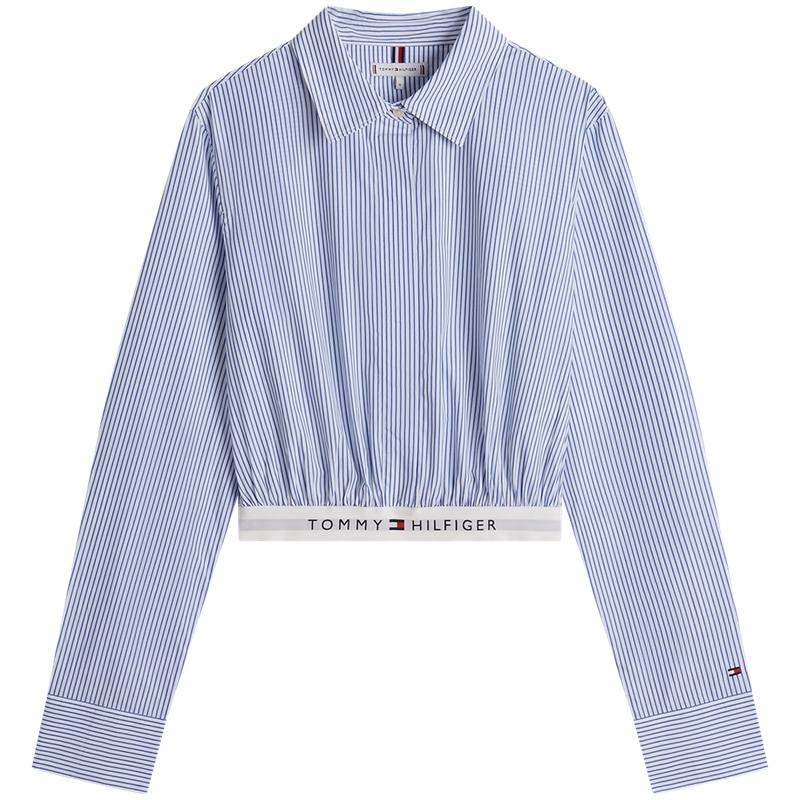 Tommy Hilfiger striped-pattern cropped shirt