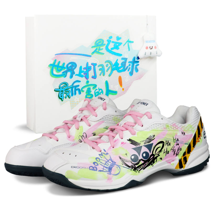YONEX 65 4 Cushioning Abrasion Resistant Coverage Low top Badminton Shoes Unisex White