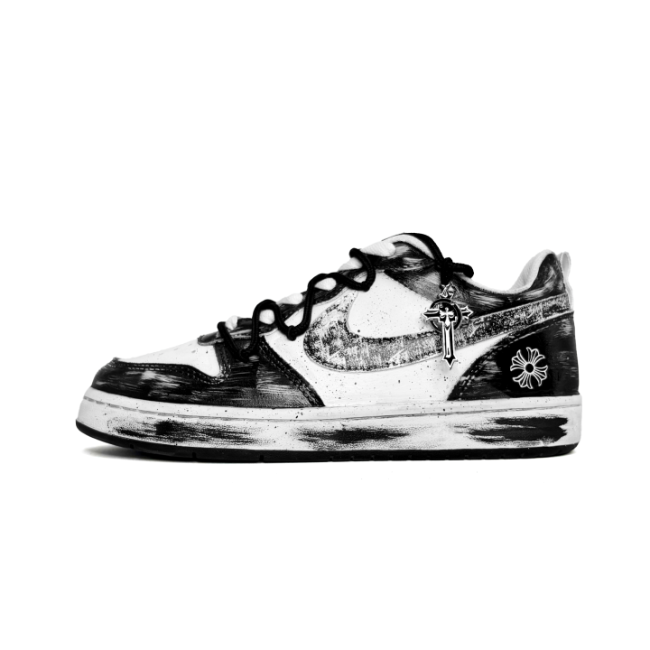 Nike Nike Court Borough Gothic Cross, Graffiti, Hand Drawn Abrasion Resistant Slip Resistant