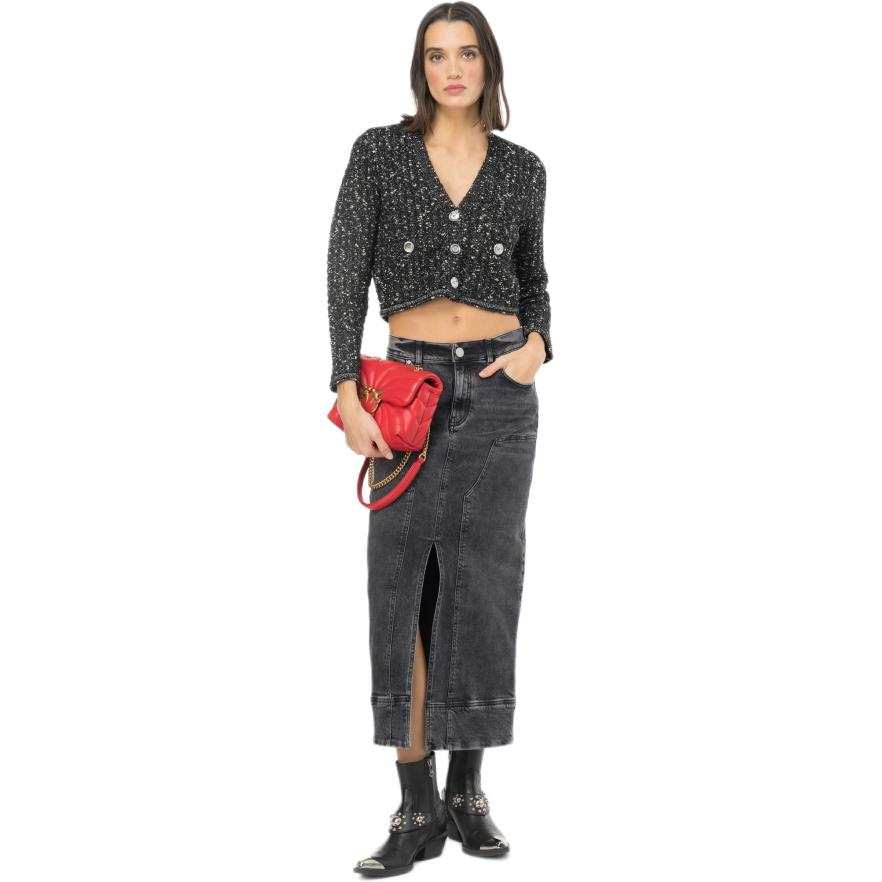 PINKO PINKO Bouclé Button Detailed Cropped Jacket