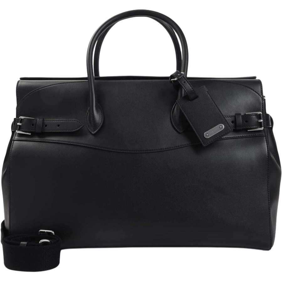 Ralph Lauren Leather Travel Bag Men's Black