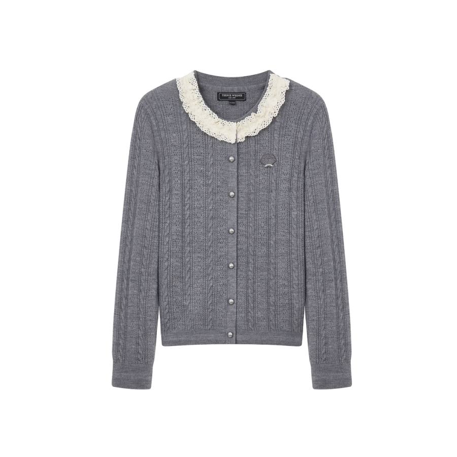 Teenie Weenie Sweaters Women's Crew Neck Moderate Cardigan