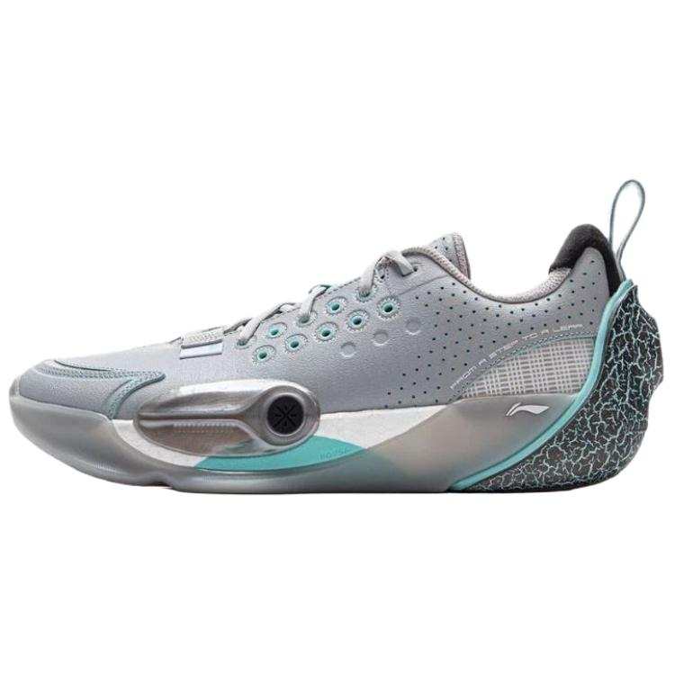 Li-Ning Li Ning Abrasion Resistant Cushioning Low top Basketball Shoes Men's Gray Blue