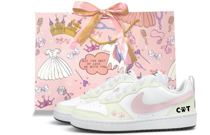Nike Nike Court Borough 2 Low top Skateboard Shoes Women's Beige Pink