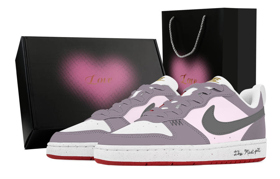 Nike Nike Court Borough The Main Character Is You, Heart Box Abrasion Resistant Slip Resistant Low top Skateboard Shoes