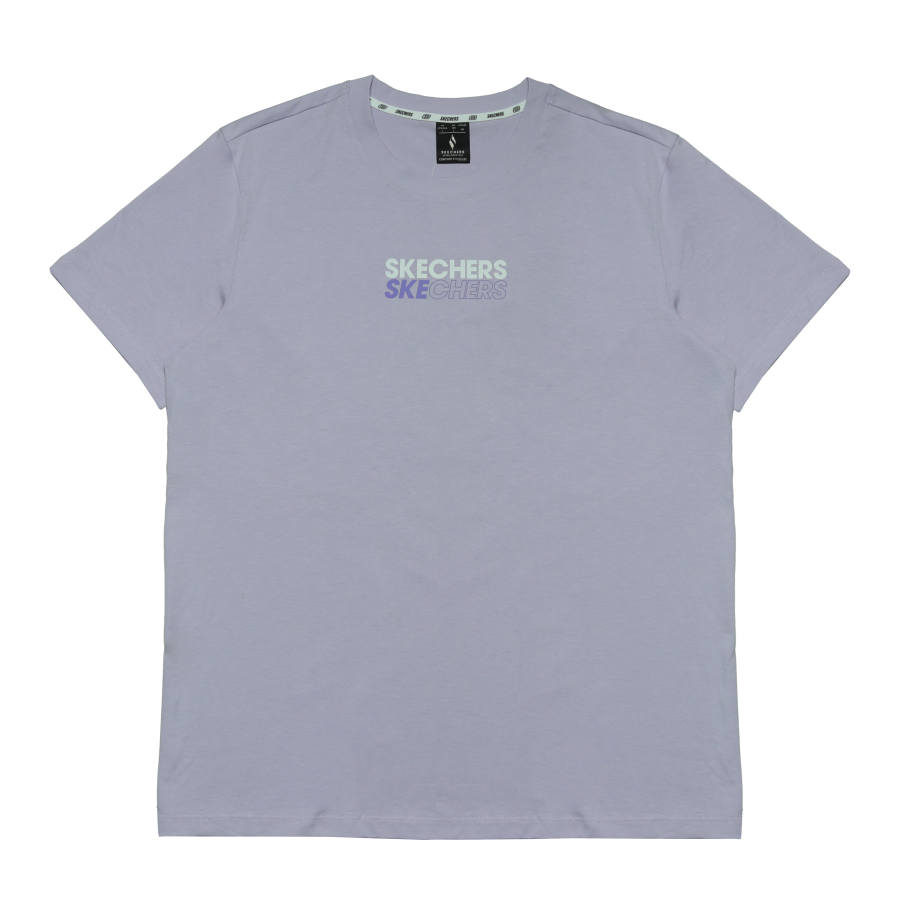 Skechers T Shirts Unisex Orchid Purple Crew Neck Thin