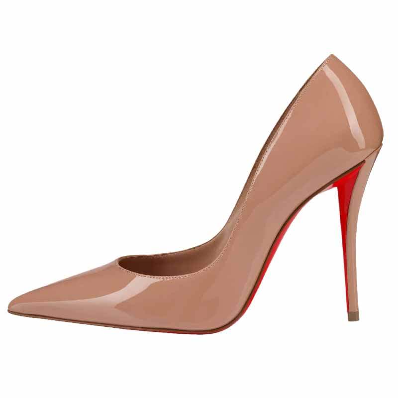Christian Louboutin CL Miss Z Slim Heel High Heels 10cm Women's Nude Pink
