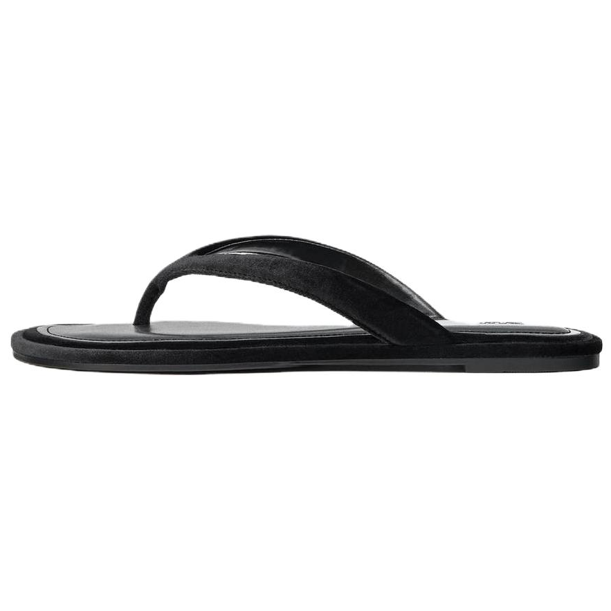 ZARA Abrasion Resistant Flip Flops Women's Black