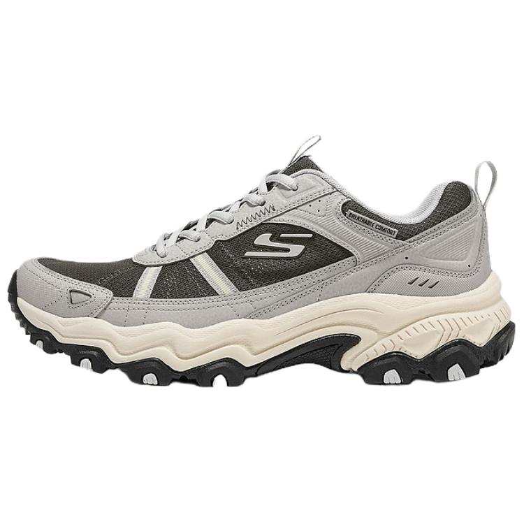 Skechers OUTDOOR Breathable Rebound Breathable And Resilient Low top Mountaineering Hiking Shoes Men's Gray Multicolor