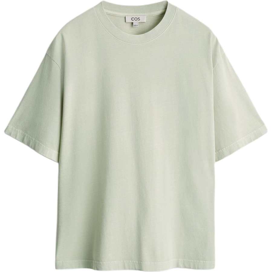COS T Shirts Men's Light Green Crew Neck Moderate