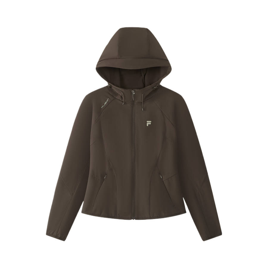FILA FUSION Jackets Women's Sandalwood Tea Umber Hooded Moderate Other