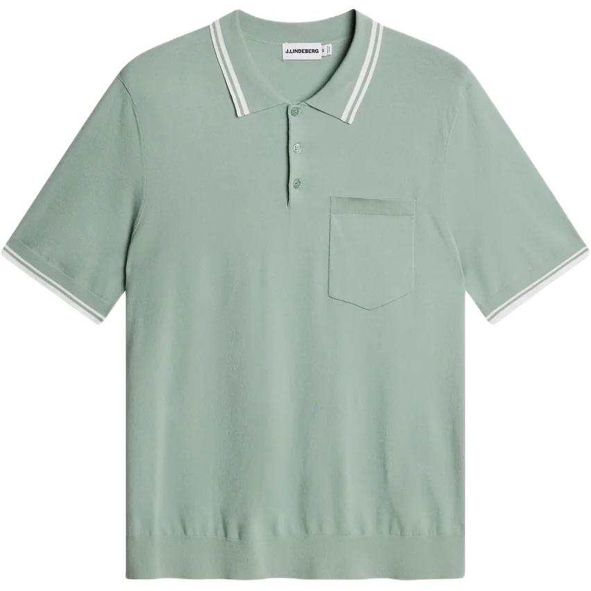 J.Lindeberg Polo Shirts Men's Green Polo Collar Moderate Other