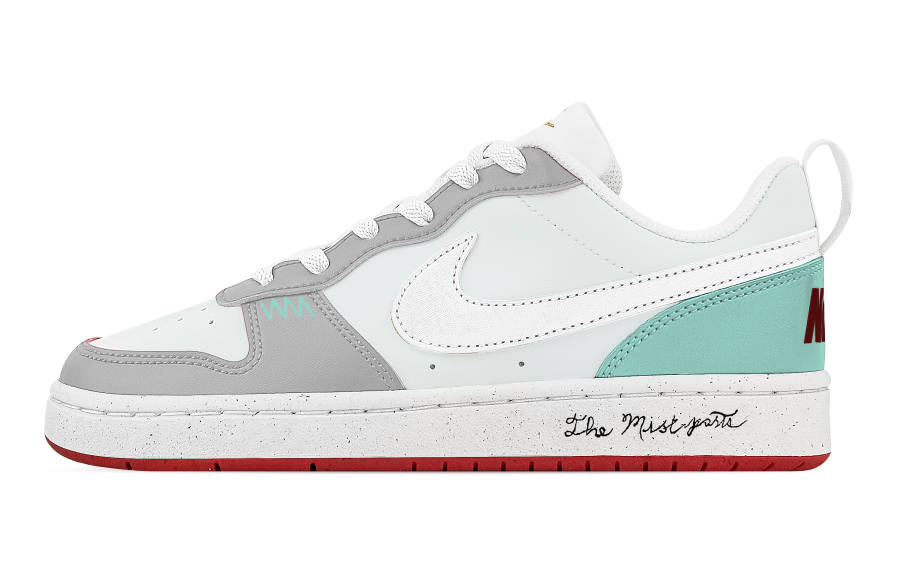 Nike Nike Court Borough Farewell Love Abrasion Resistant Slip Resistant Low top Skateboard Shoes Unisex Gray Blue