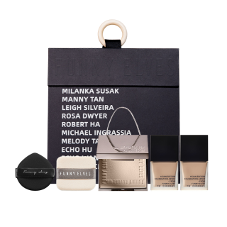 FUNNY ELVES Little Black Box Foundation Gift Box Concealing Correcting Skin Tone Long Lasting Sample Kit