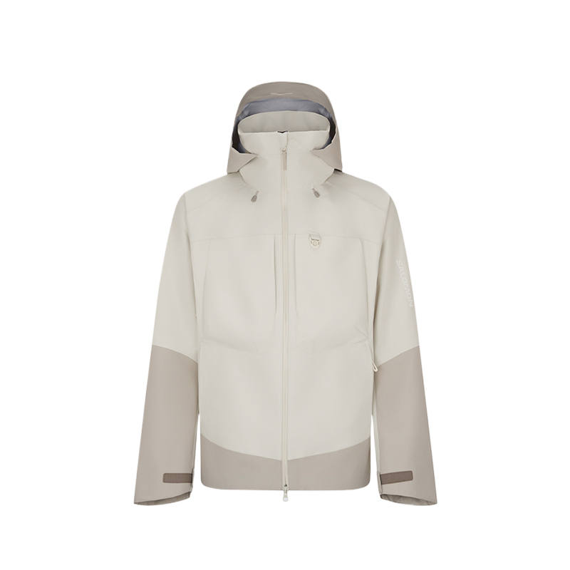 SALOMON OUTLIFE Jackets Unisex Gray White/Silver Cloud Gray Hooded Non Detachable Moderate