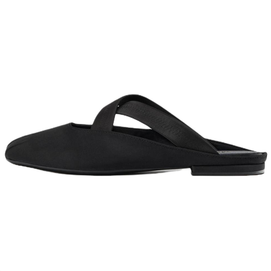 ZARA Plastic Sole Abrasion Resistant Closed Toe Slippers Women's Black