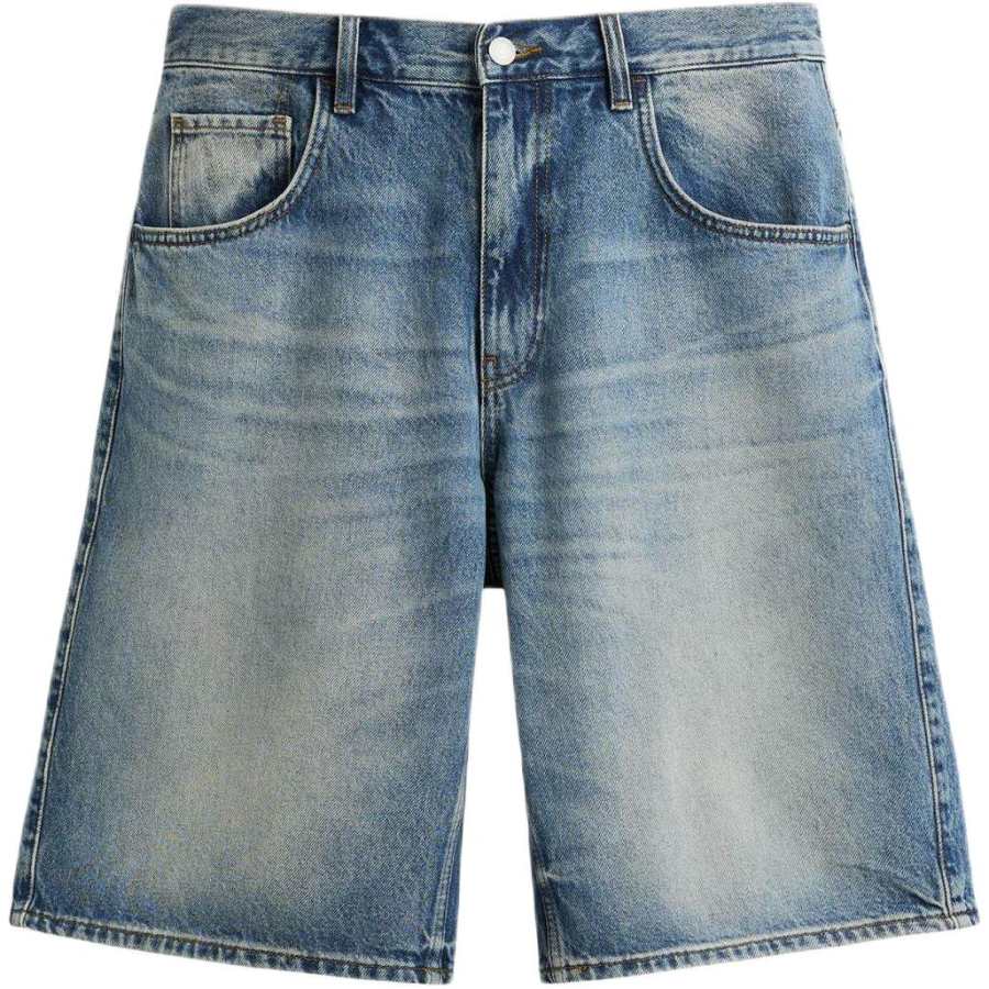 ZARA Denim Shorts Men's Blue/Green Moderate
