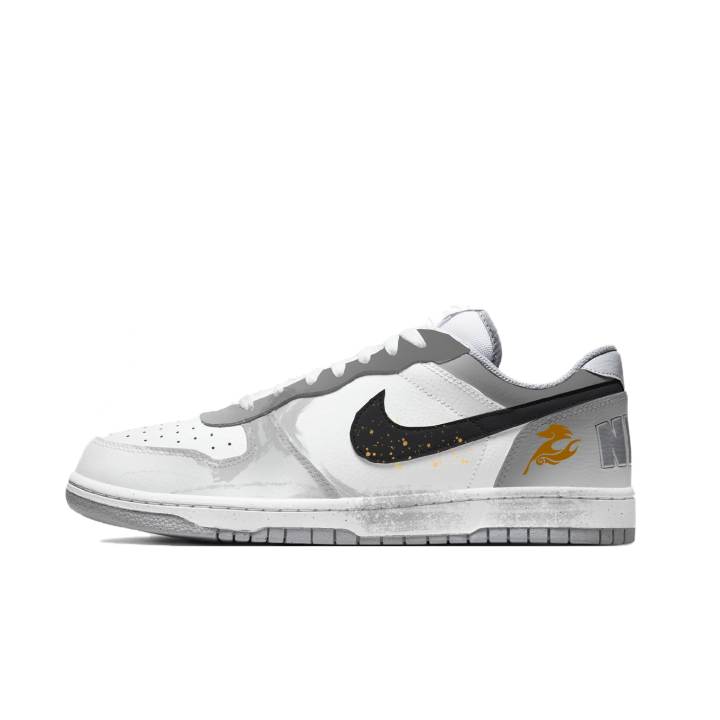 Nike Nike Big Step On The Clouds Leather Low top Skateboard Shoes Men's Gray